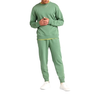 New Arrival men <b>sweat</b> suit performance fabric regular fit jogger set and breathable material moisture control sports wear - Product Image 1