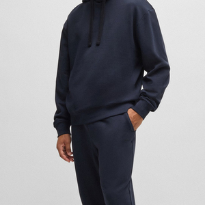 Survêtement à capuche pour homme, coupe confortable et tendance, en molleton doux au toucher, manches longues, coton et polyester, matière respirante, style décontracté - Product Image 3