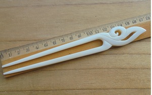 Pasador de Pelo de Hueso de Búfalo 100% de la Mejor Calidad, Palillo de Pelo Moderno y Lujoso Hecho a Mano para Mujer, Pulido para Peinar Cabello Largo - Product Image 2