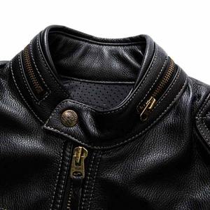 Chaqueta de Cuero Premium para Hombre, Estilo Motero Moderno, Forro de Algodón Impermeable para Invierno, Gran Venta 2025 - Product Image 4