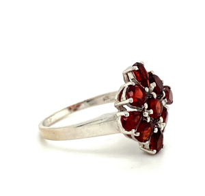 โกเมนสีเงินแท้สีแดงธรรมชาติของผู้หญิงแหวนครบรอบ925ปีเครื่องประดับงานแต่งงานมีทุกขนาดเจเบิลสำหรับภรรยา - Product Image 2