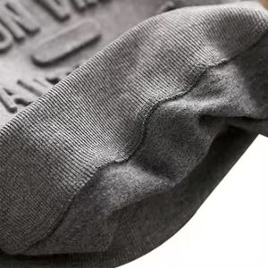 เสื้อฮู้ดลายนูนเสื้อสเวตเตอร์มีฮู้ดลายนูน3D โอเวอร์ไซส์ลายนูนสำหรับชายและหญิง - Product Image 4