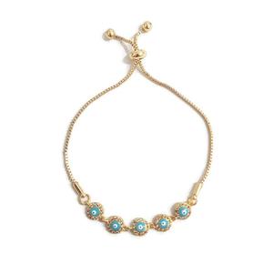 สร้อยข้อมือแฟชั่นทองเหลืองแท้มีเสน่ห์ - Product Image 2