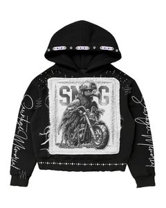 Disstress Sudadera con capucha de ropa de calle personalizada Crea tu propio logotipo de diseño Te daremos todo Personalizar según tus necesidades - Product Image 2