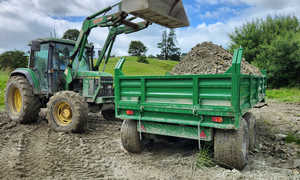 Remorque de camion à prix d'usine, remorque agricole pour tracteur avec capacité de charge de 3000 kg, système hydraulique, plateau en acier basculant, prix bas - Product Image 6