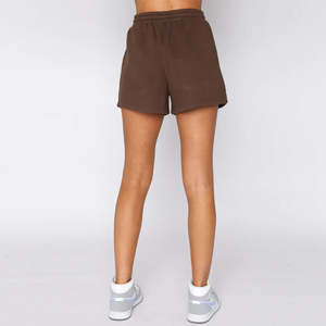 Jogging en coton personnalisé porter des pantalons courts femme sport tenue décontracté shorts d'été couleur unie Fitness survêtement sweat shorts - Product Image 3