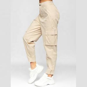 Pantalones cargo de algodón para mujer, pantalón de cintura alta con pantalones apilados de lujo, para correr, 2022 - Product Image 5