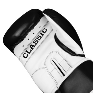 Nouveauté Gants de boxe en cuir de haute qualité blanc noir style logo personnalisé design à la mode stretch caractéristiques tout lavé - Product Image 2