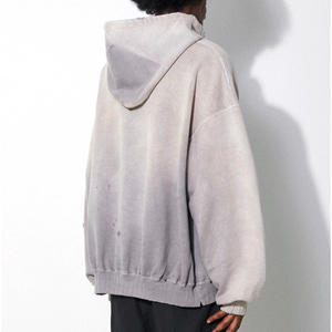 Sweat à capuche délavé au soleil pour homme, style High Street, qualité supérieure, 100% coton, design à épaules tombantes, vêtements d'hiver pour homme, sweats à capuche délavés au soleil - Product Image 2