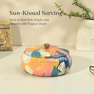 Traditional Indian Style Printed <b>Wooden</b> Wedding Chapati <b>Box</b> Flip Top <b>Lid</b> Food Grade for Restaurants Daily Storage Wholesale - Product Image 4