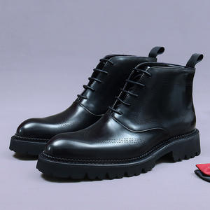 Botas de Vestir de Cuero para Hombre, Estilo Ejecutivo, Botines Formales para Negocios, Oficina, Aspecto Elegante, Botas con Cordones - Product Image 4