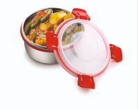 Boîte à lunch isotherme FOODI en acier inoxydable 300ml 500ml verte, compatible micro-ondes, 2 compartiments, hermétique, anti-fuite, qualité supérieure, pour la maison