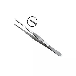 High Quality Dental Tweezers Stainless Steel Curved Serrated Beak Forceps <b>Tissue</b> Pliers <b>Cotton</b> Dental Dressing Pliers - Product Image 1