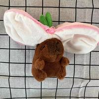 CHAUDE réversible capybara peluche porte-clés Fruit transformer Fraise Carotte Pêche raisin capybara peluche animal en peluche jouet