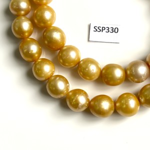 Cuentas redondas de perlas doradas naturales del Mar del Sur, perlas reales de agua salada de 8-9mm, venta al por mayor, perlas doradas sueltas del Mar del Sur, suministro a granel de 16 pulgadas - Product Image 3