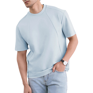 เสื้อยืดแขนสั้นทรงหลวมผ้าหนา260กรัมพิมพ์ลายพื้นลำลองฤดูร้อนสำหรับผู้ชาย - Product Image 2