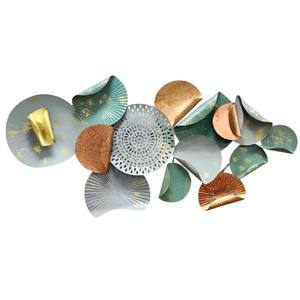 งานศิลปะติดผนังรูปดอกไม้เหล็กสไตล์โมเดิร์น งานฝีมือประณีต สีขาว เทา ทอง ตกแต่งผนังลายดอกไม้โลหะ สำหรับห้องนั่งเล่น ห้องนอน ตกแต่งบ้าน - Product Image 2