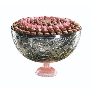 Elegante cuenco decorativo hecho a mano con grabados florales y Base de resina rosa, perfecto para frutas secas, aperitivos, decoración del hogar y regalos - Product Image 2