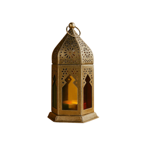 Farol de Vela Marroquí de Metal y Hierro de Excelente Diseño con Vidrio Transparente para Decoración de Eventos y Fiestas en el Hogar, Faroles Colgantes - Product Image 3