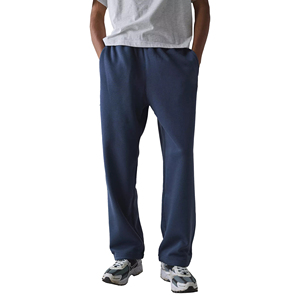 Fabricants de pantalons de survêtement décontractés pour hommes, légers, à devant plat, 100% coton, en molleton français, surdimensionnés, 400 g/m², avec cordon de serrage - Product Image 1