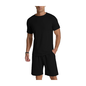 100% Cotton Summer Men's <b>Short</b> Sleeve Tracksuit <b>T</b> <b>Shirt</b> & <b>Shorts</b> <b>set</b> 2 Pockets With High <b>And</b> Premium Quality - Product Image 1