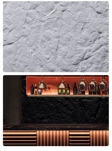 Panneau de revêtement mural en pierre souple à texture rocheuse naturelle, feuille de pierre décorative flexible pour l'architecture intérieure commerciale - Product Image 2