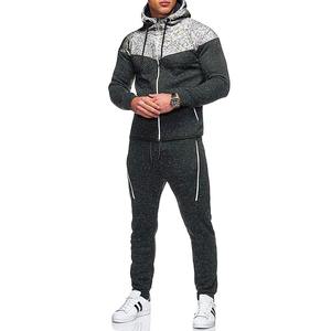 2020 vêtements de sport décontractés pour hommes survêtement Polyester sweat pantalon avec polaire Gym Fitness veste pour printemps hiver grande taille - Product Image 1