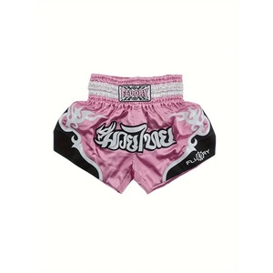 Shorts de boxe Muay Thai de haute qualité, logo personnalisé, impression par sublimation personnalisée, durables, séchage rapide, 100% polyester/nylon satiné MMA - Product Image 4