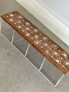 Elegant Ramadan Kareem and Eid Mubarak Gift Edition Royal Acrylic Candy & Dry <b>Fruit</b> Box with Wooden Mother of Pearl Inlay Lid - Product Image 5