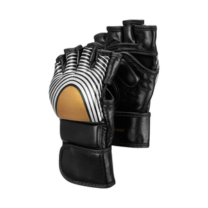 Gants de MMA bleus à demi-doigts en PU avec sangle de poignet réglable pour entraînement en salle de sport unisexe - Product Image 4