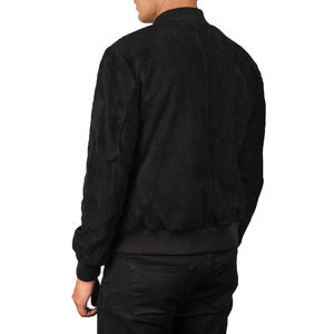 Blouson aviateur en daim personnalisable pour homme, style urbain, pour l'hiver, décontracté, extérieur, avec décoration en fourrure, qualité bon marché - Product Image 5