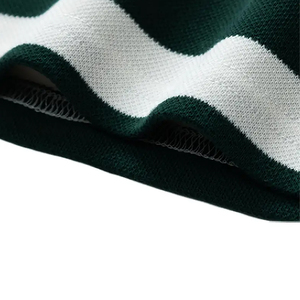 Camisetas Polo Casuales de Verano 2026 para Hombre, Talla Grande, Verde y Blanco, Estilo Urbano, Algodón/Fibra de Bambú, Moda Verde y Blanca - Product Image 3