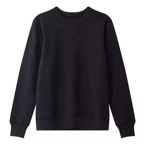 Sudaderas Básicas de Invierno de Manga Larga, Color Negro, 100% Algodón, Cuello Redondo, Deportivas, de Alta Calidad, Precio al por Mayor, Más Vendidas - Product Image 1