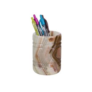 Soporte cuadrado para bolígrafo y lápiz de Metal multifuncional con acabado antiguo para papelería de oficina, soporte de cepillo de plástico - Product Image 2