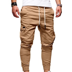 100% coton hommes décontracté ample jambe droite pantalon pantalon hommes décontracté rayure extérieur pantalon Fitness pantalon pantalon rue - Product Image 1