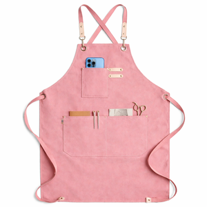 Tablier de cuisine en toile de coton résistante à l'eau, réutilisable, robuste, personnalisé, pour femmes et hommes, avec de grandes poches - Product Image 2