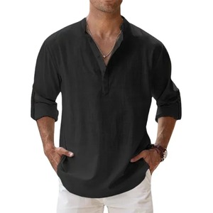 Chemises décontractées personnalisées au design élégant Chemises de qualité supérieure 100% coton Chemises à manches longues pour hommes - Product Image 1