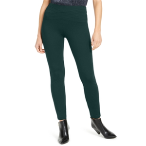 INC International Concepts Pantaloni Palazzo Skinny Casual da Donna a Vita Alta, Verde, Taglia XL, Traspiranti, Stile a Matita, Taglia 2 - Product Image 1