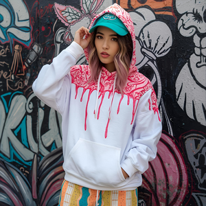 Sweat à capuche imprimé goutte à goutte Ice Cream Pull en polaire Streetwear personnalisé avec conception OEM et options de marque privée - Product Image 2