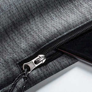 Chándal de moda para hombre, venta al por mayor, a prueba de viento, ajustado, de dos piezas, con cremallera, Sudadera con capucha, conjuntos de pantalones de chándal, chándal de entrenamiento para adultos - Product Image 5