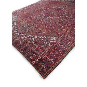 Tapis en laine noué à la main Aalam, motif médaillon rouge-orange, kilim abstrait fait main pour la maison, 9x12 rectangulaire, idéal pour adolescents, entrée et couloir - Product Image 2