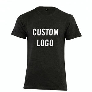 T-shirt en coton avec logo personnalisé pour hommes, manches courtes, couleur unie rouge, t-shirts avec logo personnalisé pour hommes - Product Image 5