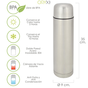 Termo de Acero Inoxidable de 1 Litro a Prueba de Fugas para Líquidos - Product Image 1