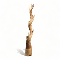 Porte-manteau en bois naturel de Suar, support simple sur pied, pour chambre et hôtel