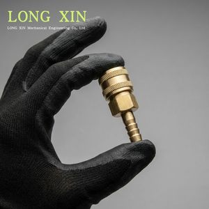 1/2" Heavy-Duty Brass <b>Quick</b> Release Socket, Hose Shank <b>Connector</b> for Fluid Transfer (JTSP-12SH) - Product Image 2