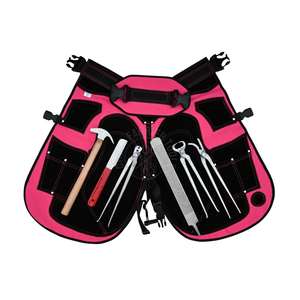 Farrier Apron Chaps with 4 Pockets & Silver Blacksmith Farrier <b>Tools</b> Set Including Hoof Cutter nipper Clincher Hammer rasp file - Product Image 6