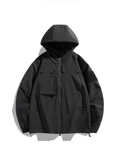 Premium Men's Windproof Autumn Long Sleeve Casual Jacket <b>Coat</b> Plus Size Satin Bomber with Zip Closure New Arrival - Product Image 4