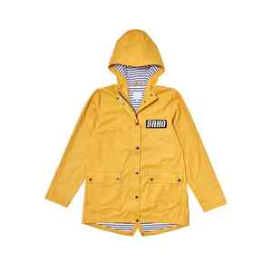 Veste de pluie GAA personnalisée avec capuche, col zippé, protection contre la pluie sur le devant, construction légère et évents en maille quantité minimale de commande OEM - Product Image 6