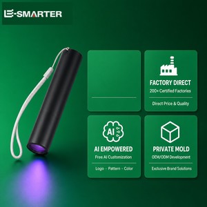 <span class=keywords><strong>ไฟฉาย</strong></span>ยูวี 365 นาโนเมตร อลูมิเนียมอัลลอยด์ ชาร์จผ่าน USB สำหรับตรวจจับธนบัตรปลอม ตรวจสอบคราบสัตว์เลี้ยงในกรณีฉุกเฉิน - Product Image 4