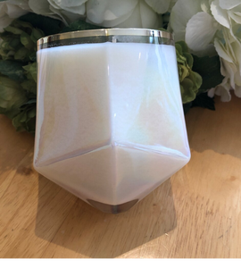 Trendy Picasso Style Geometric Pearlescent Glass Candle Colorful Frosted Amber Black Clear <b>Valentine</b> Print Handmade Silk Metal - Product Image 2